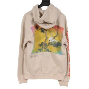 Kanye West Kid Cudi Kids See Ghosts Album Hoodie Small Beige Brown Tour Pullover